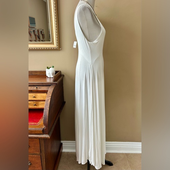 Free People FP Beach Feliz Maxi Dress Slits White Size Medium M NWT - Picture 4 of 11